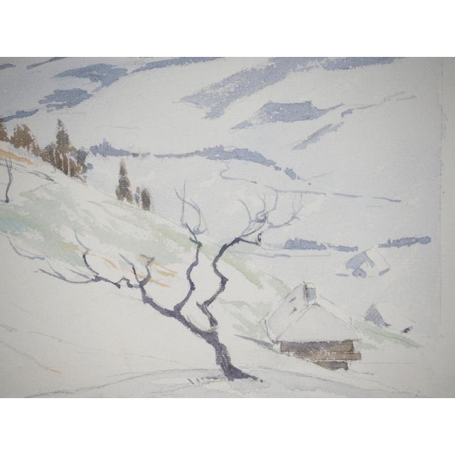 René Leverd, Switzerland, Chalet in Langnau, Watercolor For Sale - Image 6 of 11
