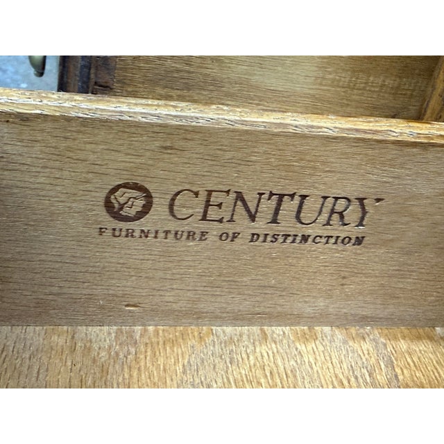 Century Furniture English Tudor Style Oak Wood Sideboard For Sale - Image 10 of 12