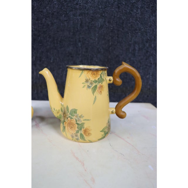 English 1990s MacKenzie-Childs Ltd. Victoria and Richard Tea Set- 5 Pieces For Sale - Image 3 of 10