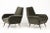 Beautiful pair of 1950's mid-century modern Italian lounge chairs in the style of Marco Zanuso, fully restored and re-...