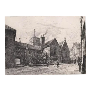 1880 Alfred Brunet-Debaines Cambridge Etching