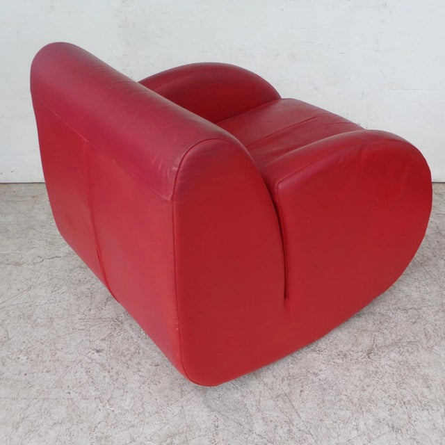 Vladimir Kagan "Rock Star" His and Her Lounge Chairs & Ottoman - 3 Pieces For Sale - Image 10 of 12