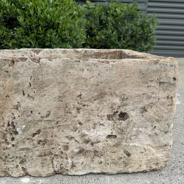 White Antique Limestone Trough 516260 31"w For Sale - Image 8 of 9