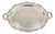 Vintage Poole 400 Lancaster Rose Silver Plated Serving Platter Bar Tray (B) For Sale