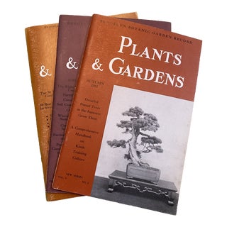 Vintage Brooklyn Botanic Garden Record Magazines/Handbooks - Set of 3 For Sale