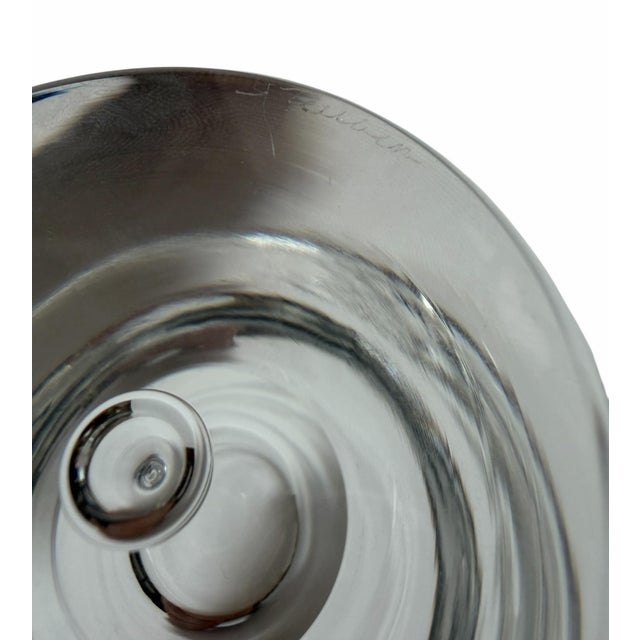 Steuben Set of 4 Steuben Art Deco Crystal Trumpet Cocktail Stems For Sale - Image 4 of 4