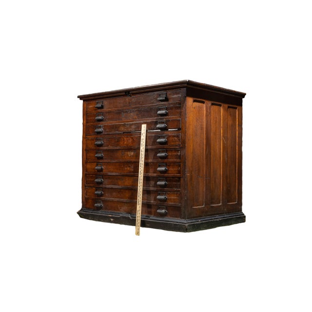 Antique Industrial Wooden Flat File Chairish