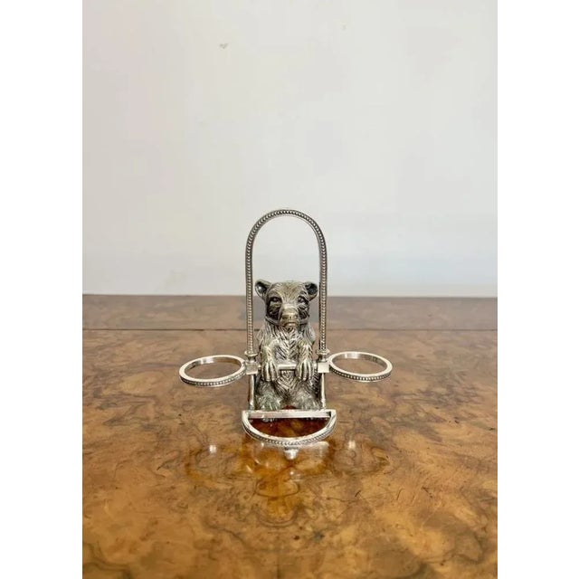 Late 19th Century Antique Victorian Silver Plated Novelty Cruet, 1871, Set of 3 For Sale - Image 5 of 10