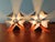 Pair of Space Age wall sconces in chrome-plated metal, flower-shaped, 1970s. Each sconce is compatible with an E27 LED...