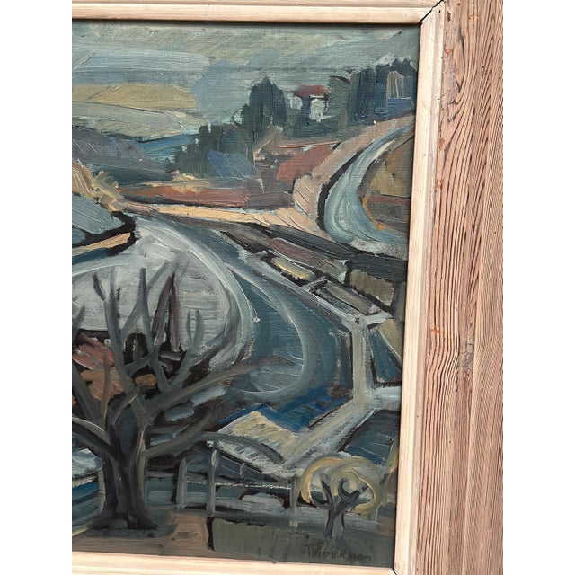 Stig Thiderman, Landscape, 1950s, Oil on Canvas, Framed For Sale - Image 15 of 16