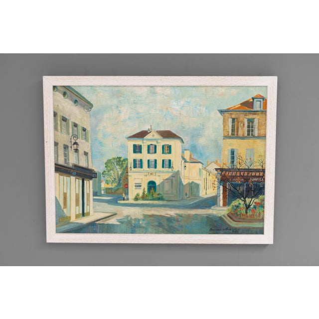 French Artist, Village Scenes, 1970s, Paint, Set of Three For Sale - Image 4 of 9