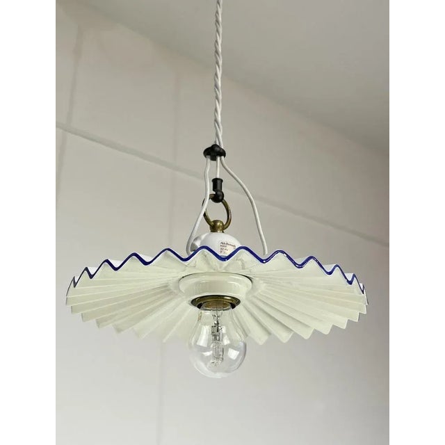 Ceramic and Brass Ceiling Lamp by Aldo Bernardi, Italy, 1990s For Sale - Image 6 of 7