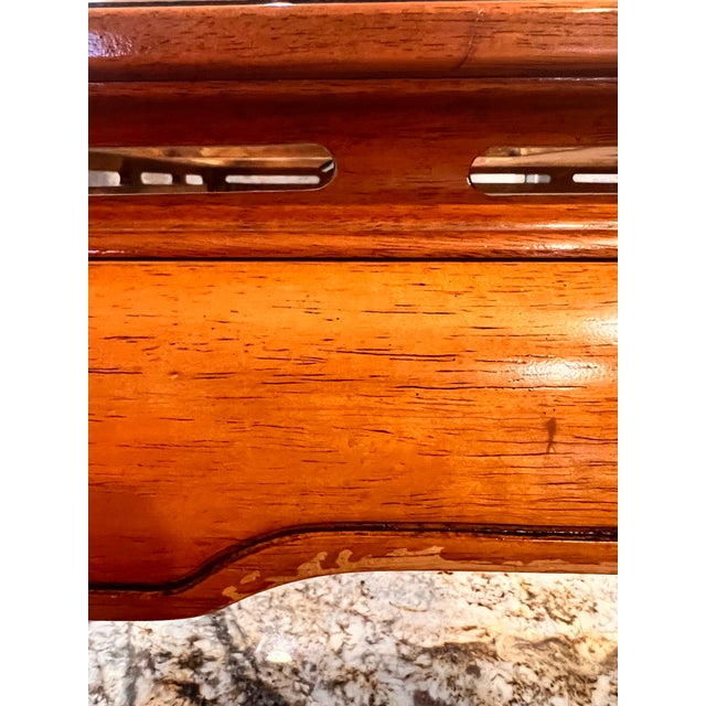 Late 20th Century Chinoiserie Chow Leg Ming Style Large Square Coffee & End Table Attributed to Schnadig Intl. Furniture For Sale - Image 12 of 12