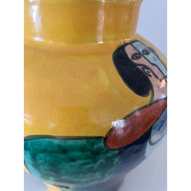 Vintage Mexican Talavera Abstract Art Vase For Sale - Image 11 of 13
