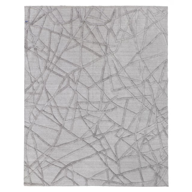 Wellington Gray Hand loom Wool Area Rug - 10'x14' For Sale - Image 10 of 10