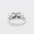 Late Art Deco Toi Et Moi Ribbon Diamonds Ring - 1945, Size 5.75 For Sale - Image 4 of 7