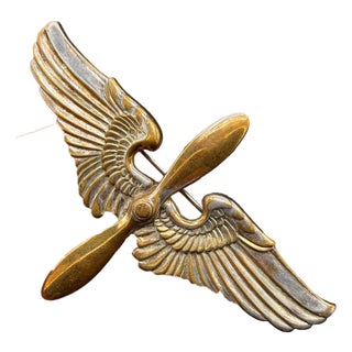 Wwii Usa Air Corps Force Sterling Silver Brooch Pin Badge by Meyer For Sale