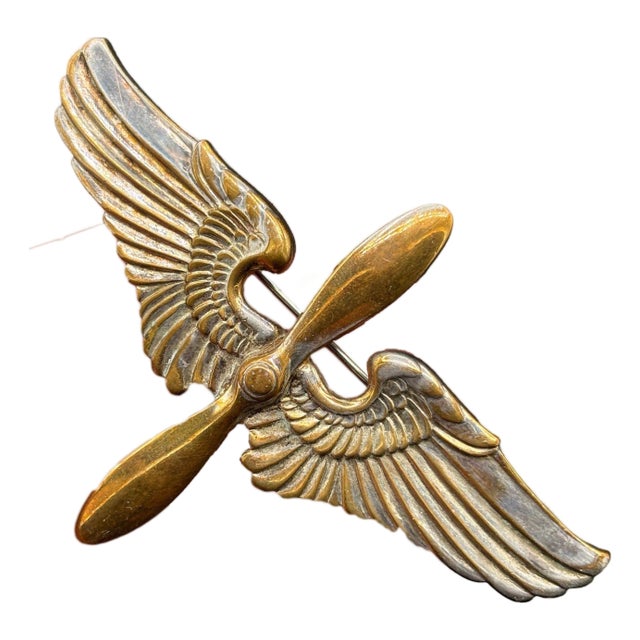 Wwii Usa Air Corps Force Sterling Silver Brooch Pin Badge by Meyer For Sale