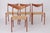 Mid-Century Modern Danish Dining Chairs with Paper Cord Seats by Arne Wahl Iversen, 1960s, Set of 4 For Sale - Image 12 of 12
