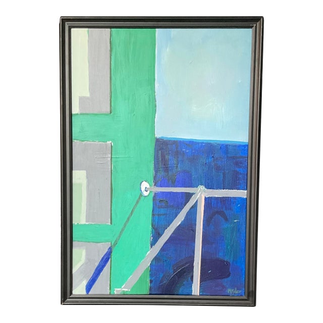 Abstract Blue and Green Original Artwork For Sale