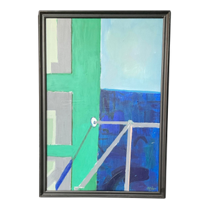 Abstract Blue and Green Original Artwork