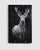 This contemporary artwork presents a commanding portrait of a stag rendered in a restrained monochrome palette. Standing...