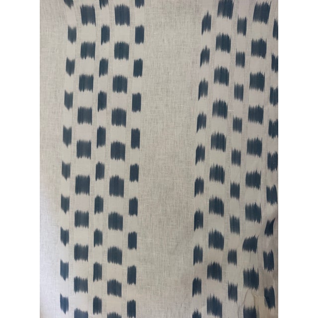 Schumacher Izmir Ikat Stripe Sky Fabric 69472 Caravanne Collection 1 1/2 Yards ITEM WIDTH 54.0" HORIZONTAL REPEAT 13.5"...
