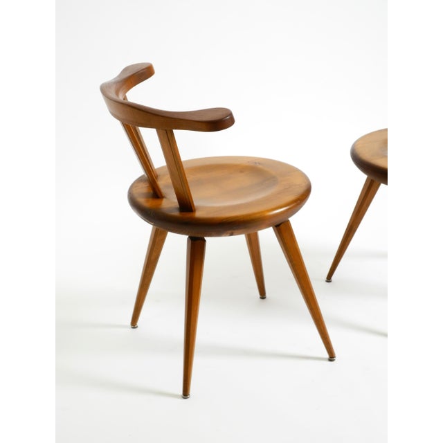 Wood Mid-Century Wood Sprouted Low Back Chairs, 1950s, Set of 5 For Sale - Image 7 of 18