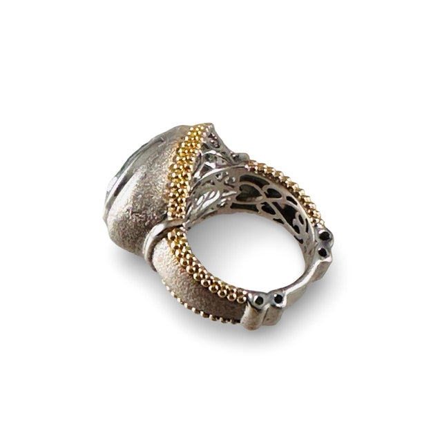 2000 - 2009 Blue Topaz Sterling & Vermeil Ring Sz 6 New! For Sale - Image 5 of 8