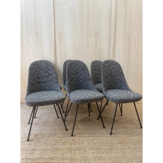 Vintage Italian Chairs by Lenzi Nello, 1960s, Set of 6, in Very Good conditions. Designed 1950 to 1959