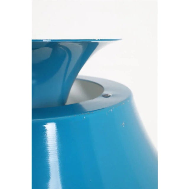 Blue Danish Hanging Lamp by Erik Balslev for Fog & Mørup, 1970s For Sale - Image 10 of 18