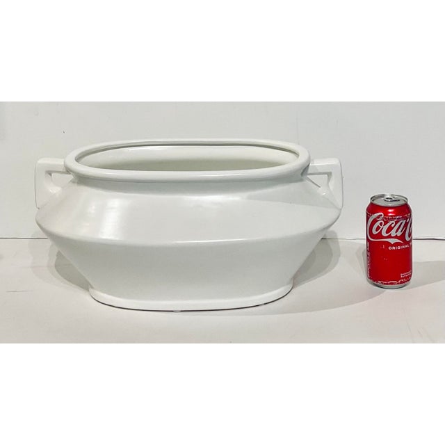 Port 68 Port 68 Modern White Oval Santorini Planter For Sale - Image 4 of 4