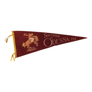 Vintage Odessa, TX Souvenir Pennant For Sale