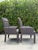 Late 20th Century Vintage Mastercraft Parsons Style Armchairs With Brass Sabots, a Pair For Sale - Image 5 of 16