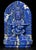 2020s Finest Lapis Lazuli Tibetan Makahala Statue 9.5" Natural Gemstone Hand Carved For Sale - Image 5 of 14