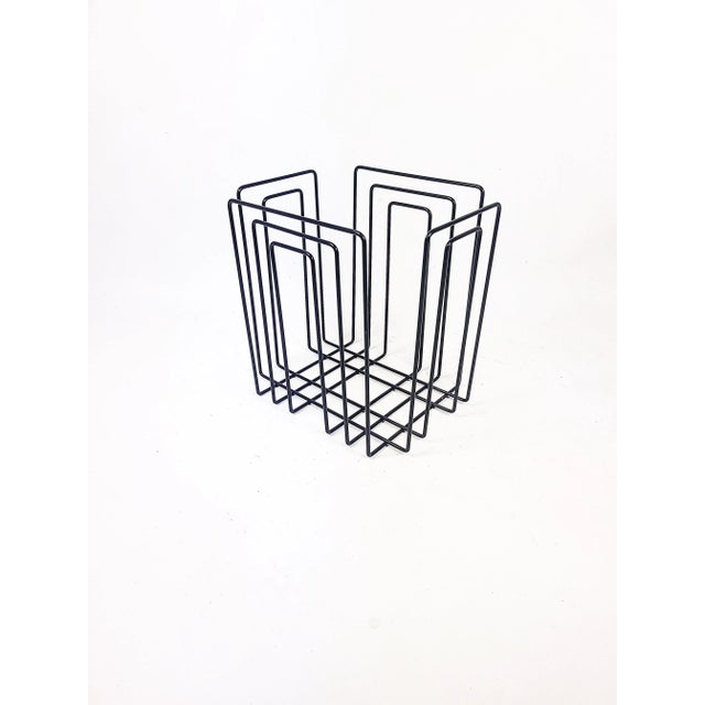 Metal Magazine Rack by Willy Glaeser for Thomas Merlo, 1980s For Sale - Image 7 of 9