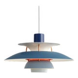 Poul Henningsen Blue PH5 Mini Pendant for Louis Poulsen For Sale