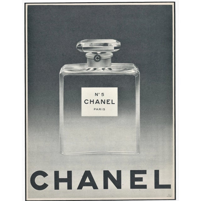 Chanel 1962 French Vintage Advertisement Perfume Print-Chanel No. 5, Matted For Sale - Image 4 of 5