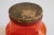 Japanese Vintage Japanese 60s Takashi Orange Glass Canister With Cork Lid For Sale - Image 3 of 4