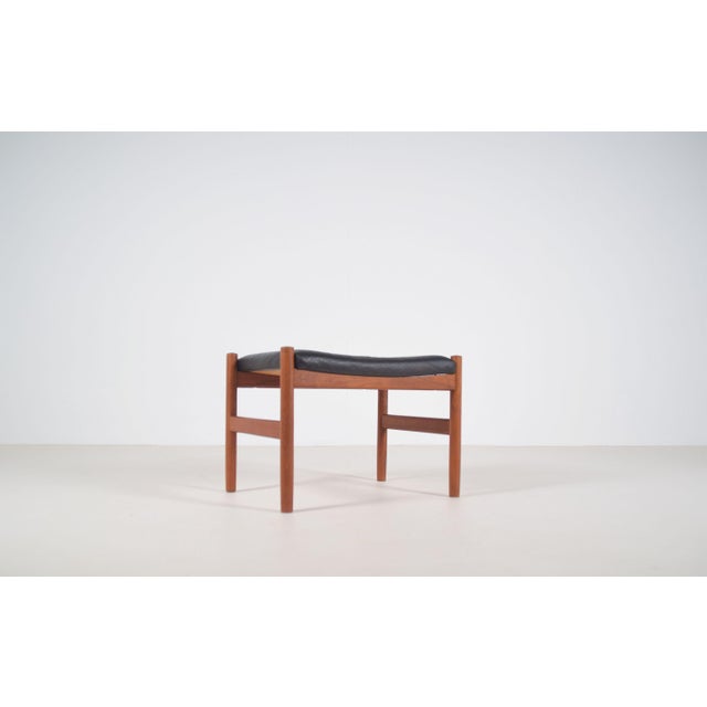 Mid-Century Modern Danish Stool by Hugo Frandsen for Spøttrup Møbler, 1960s For Sale - Image 3 of 8