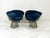 Metal Warren Platner Lounge Chairs in Sapphire Velvet, a Pair For Sale - Image 7 of 12
