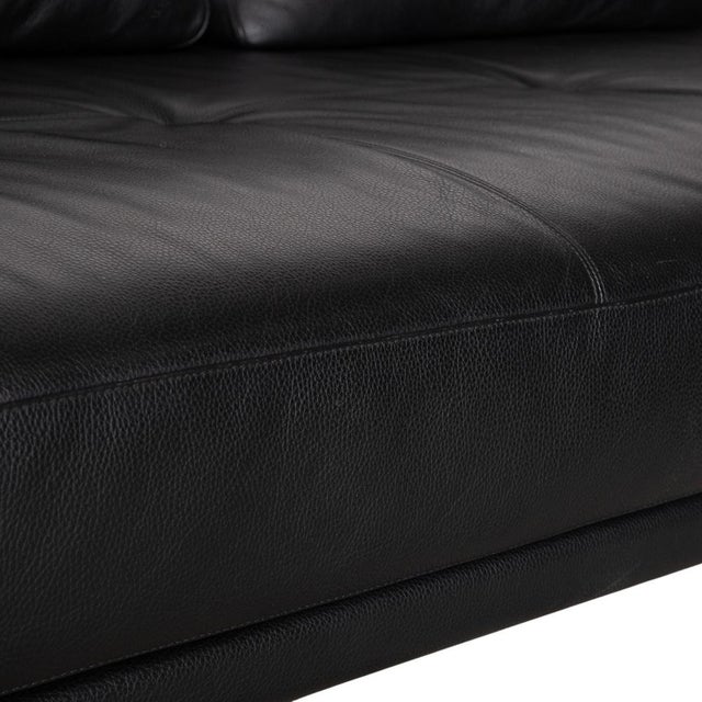 Prime Time Corner Sofa in Black Leather and Chrome from Walter Knoll / Wilhelm Knoll For Sale - Image 9 of 18