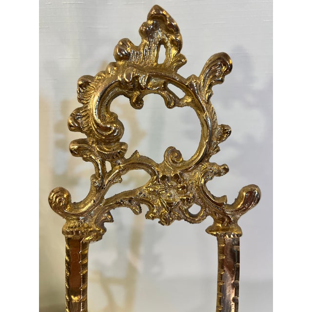 Vintage Late 20th Century Polished Brass Rococo Style Table Top Display ...