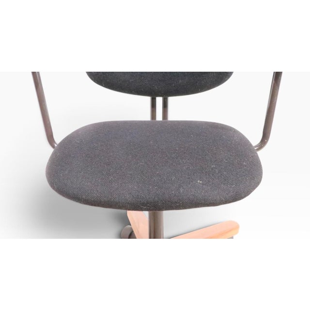 Mid 20th Century Vintage Adjustable Swivel Desk Chair Stool by Hon C. 1970's For Sale - Image 5 of 17