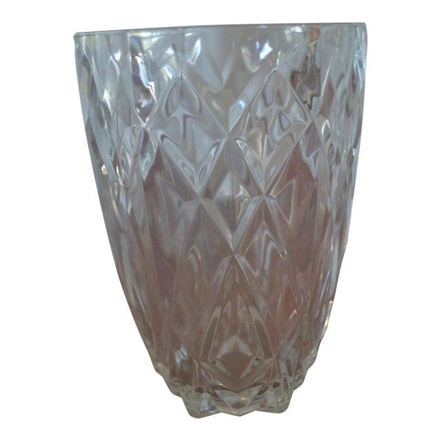 Late 20th Century French Crystal Vase For Sale