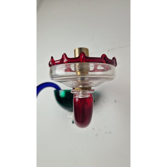 Gio Ponti Stained Glass Wall Light by Gio Ponti for VeArt For Sale - Image 4 of 13