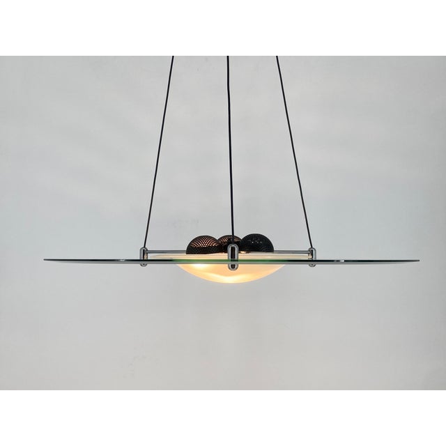 Metal Hanging Lamp by Fabio Di Bartolomei for Bieffeplast, Italy, 1980s For Sale - Image 7 of 11