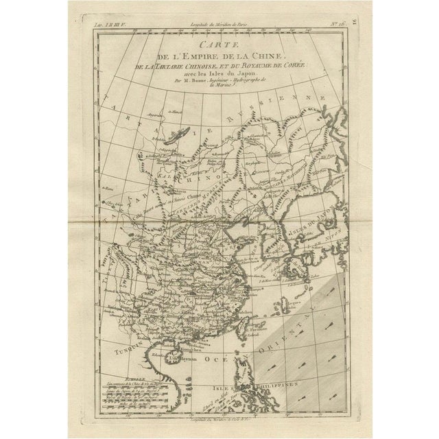 Antique East Asia Map by Bonne, 1780 For Sale - Image 10 of 10