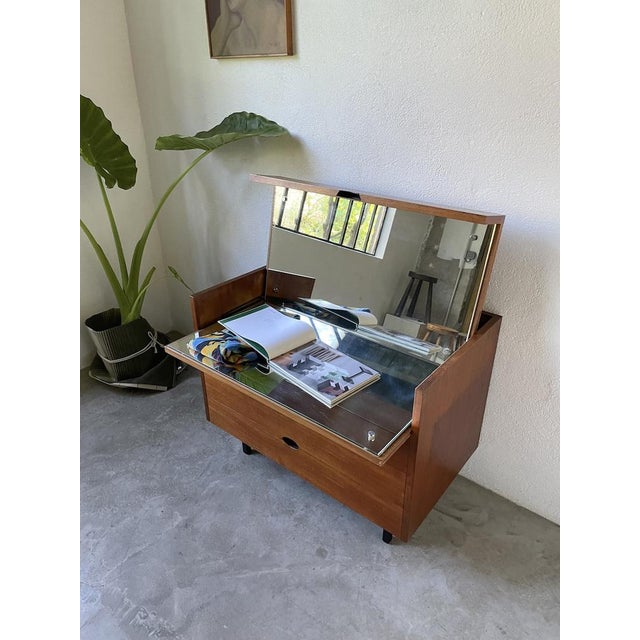 Dressing Table with Drawers by Joseph André Motte for Charron, 1960s For Sale - Image 17 of 18