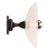Holophane Glass, Cast Iron, and Brass Wall Lamp For Sale - Image 3 of 7